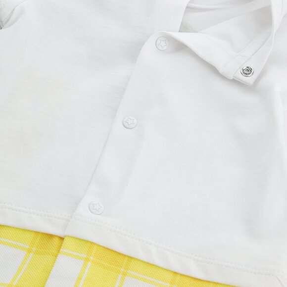 💥 SUMMER SALE - ANIMAL PRINT SHORT SLEEVES COTTON INFANT PLAYSUIT - Picture 5 of 6